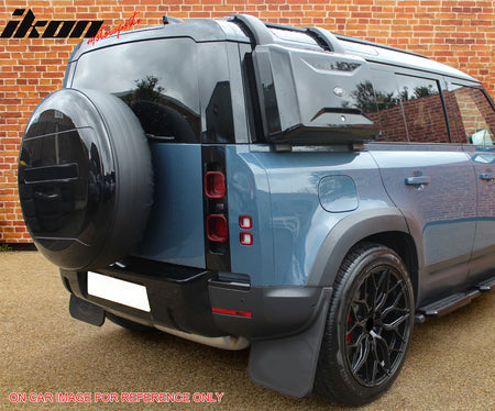 IKON MOTORSPORTS Rear Spare Tire Cover Portecor, Compatible with 2020-2026 Land Rover Defender 90 110 130, ABS + PVC Spare Tyer Wheel Cover Car Exterior Accessories