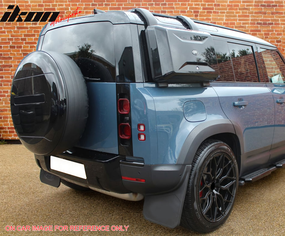 IKON MOTORSPORTS Rear Spare Tire Cover Portecor, Compatible with 2020-2026 Land Rover Defender 90 110 130, ABS + PVC Spare Tyer Wheel Cover Car Exterior Accessories