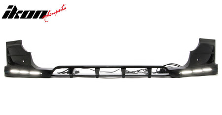 Fits 20-26 Land Rover Defender 90/110/130 Front Bumper Lip Gloss LED DRL Spoiler