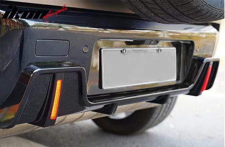Fits 20-26 Land Rover Defender 90/110/130 Rear Bumper Diffuser Gloss Black Lip