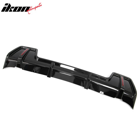Fits 20-26 Land Rover Defender 90/110/130 Rear Bumper Diffuser Gloss Black Lip