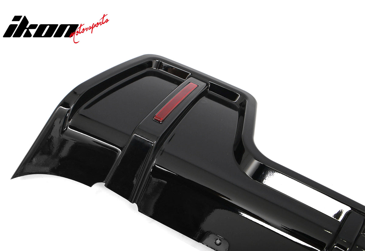 Fits 20-26 Land Rover Defender 90/110/130 Rear Bumper Diffuser Gloss Black Lip