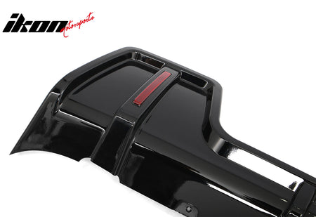 Fits 20-26 Land Rover Defender 90/110/130 Rear Bumper Diffuser Gloss Black Lip