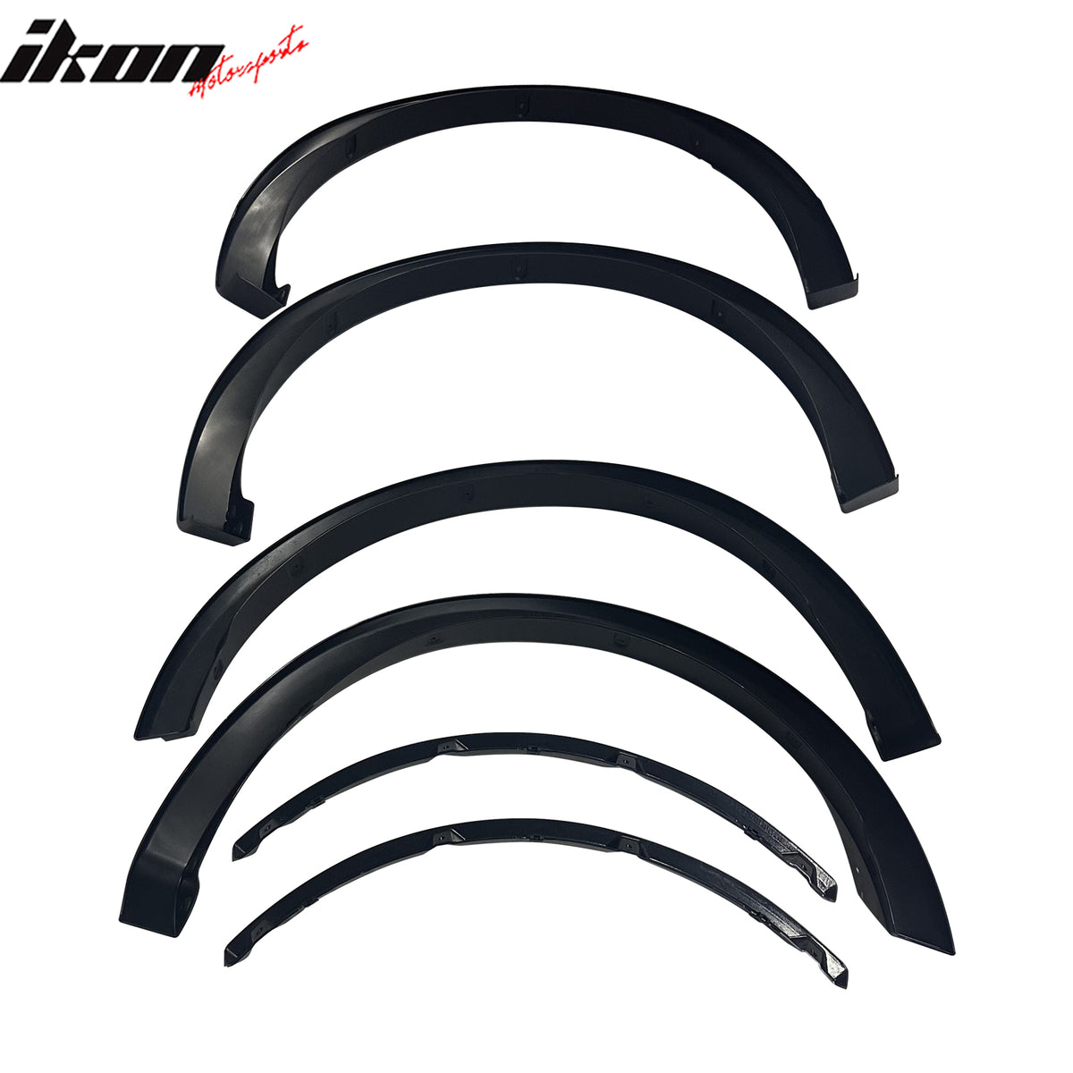 IKON MOTORSPORTS Fender Flares Compatible with 2021-2022 Ford F-150, OE Factory Style Matte Black Wheel Flare Cover Protector Set, 4 Pcs, Front & Rear