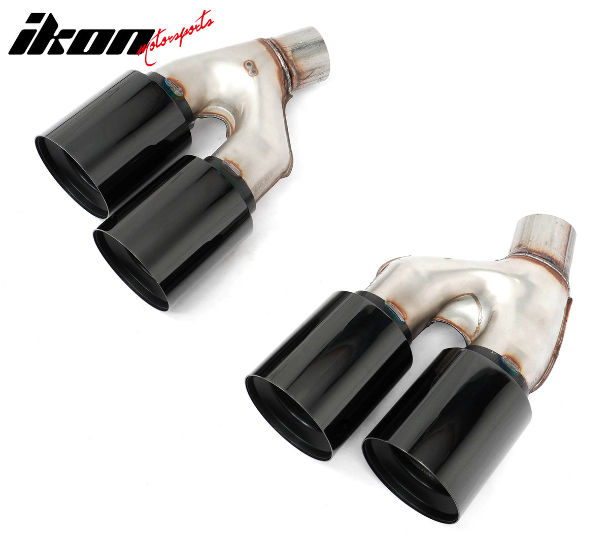 Fits 21-23 BMW 5 Series G30 LCI M5 Style Stainless Steel Quad Exhaust Tips Black