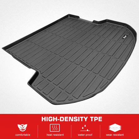 Fits 21-23 Hyundai Santa Fe 3D TPE Trunk Mat Cargo Liner Pad + Gray Cargo Cover