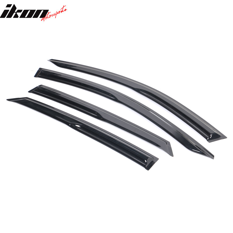 Fits 21-25 Hyundai Elantra N Sedan Mugen Style Tape-On 4PC Window Visors Acrylic
