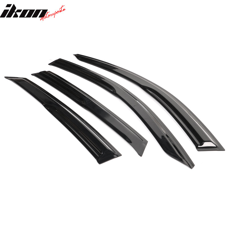 Fits 21-25 Hyundai Elantra N Sedan Mugen Style Tape-On 4PC Window Visors Acrylic