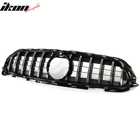 Front Bumper Mesh Grille Grill - Black/Silver Replacement Compatible