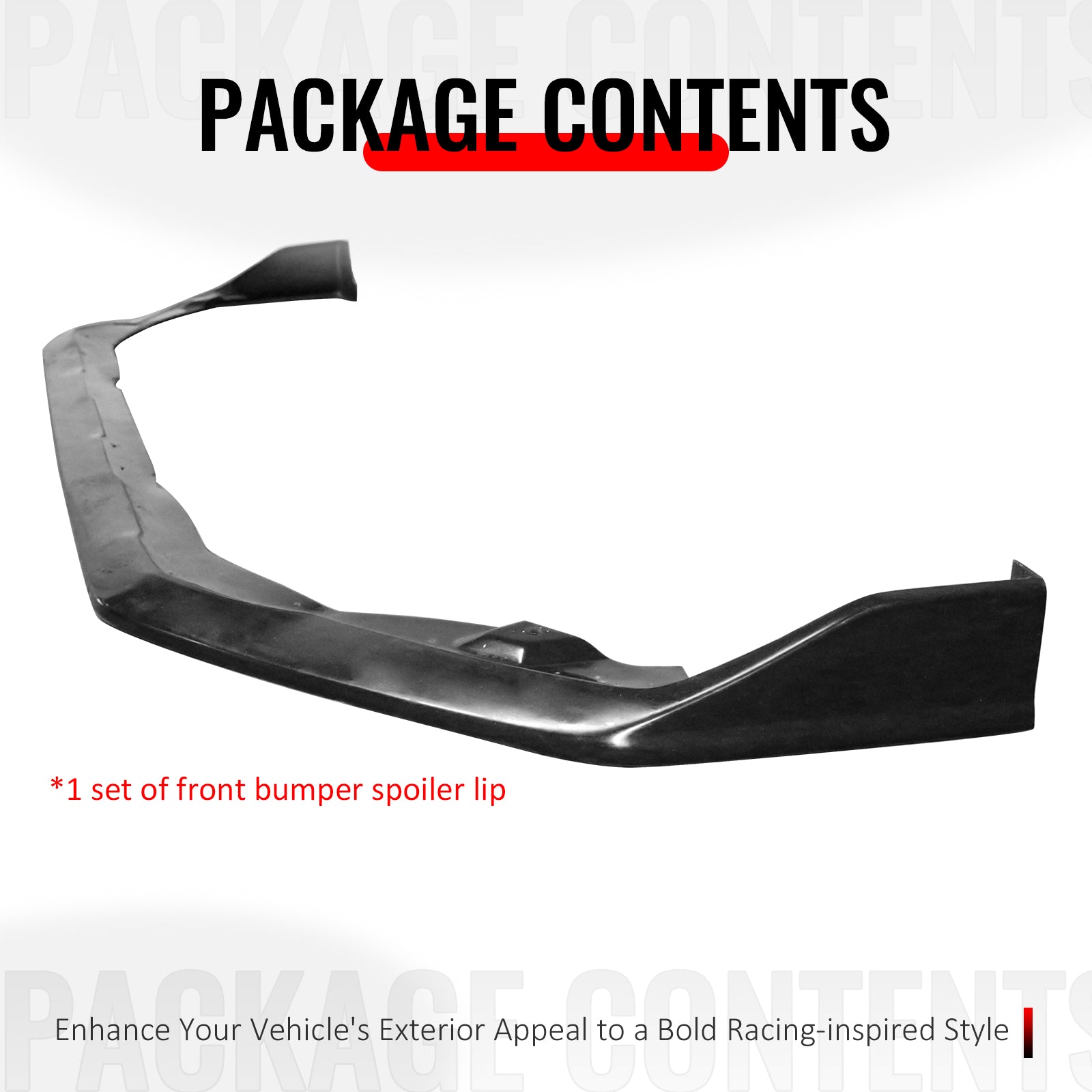 Fits 21-23 Subaru Crosstrek IKON CS Style Front Bumper Lip Spoiler Unpainted PU