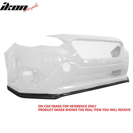 IKON MOTORSPORTS Front Bumper Lip, Compatible with 2021-2023 Subaru Crosstrek, IKST Style Unpainted Black PU Polyurethane Air Dam Chin Spoiler Protector Splitter 1PC