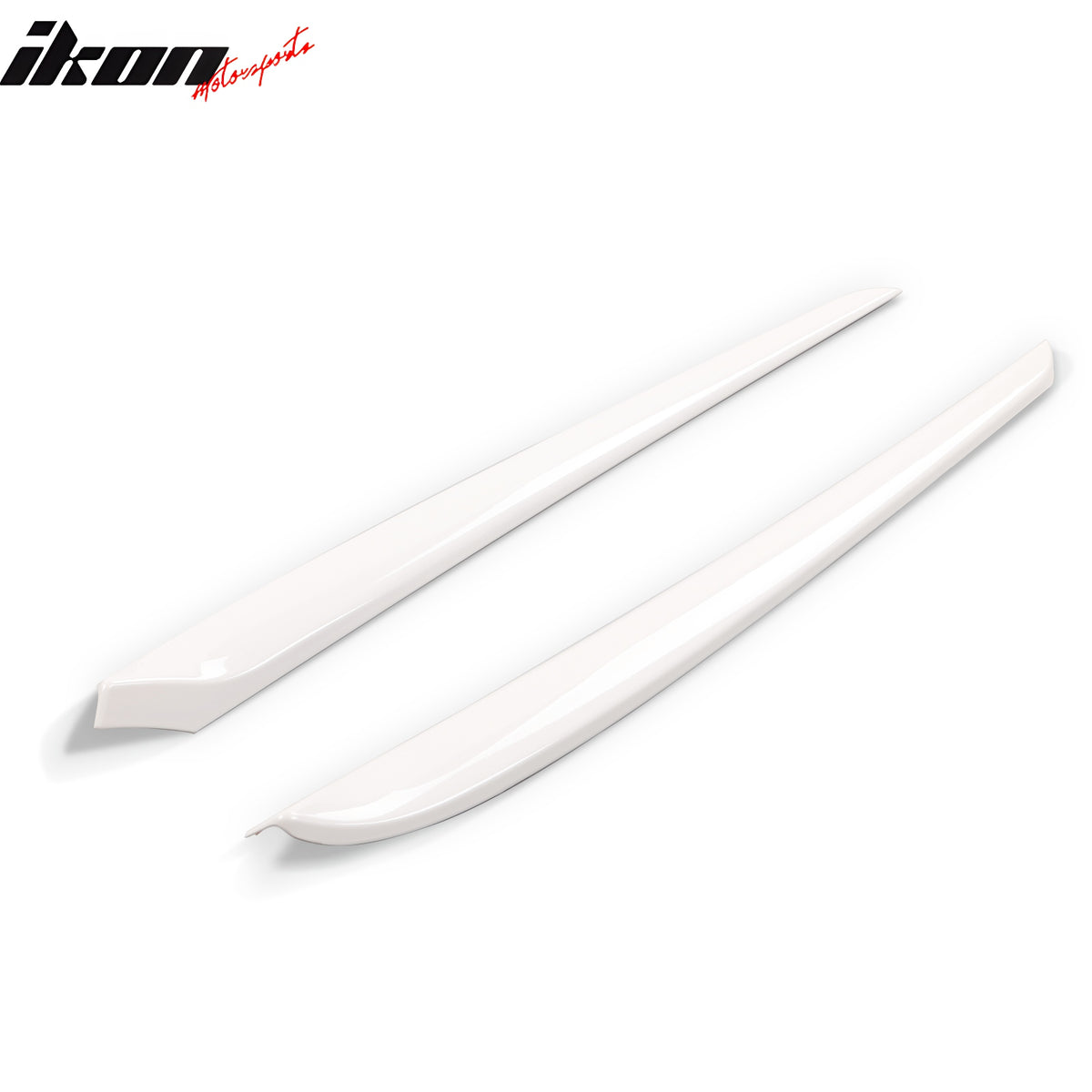 IKON MOTORSPORTS, Front Door Decorative Trim Compatible With 2021-2023 Tesla Model 3 & 2023 Model Y, ABS White Front Door Panel Armrest Cover Trim Interior Decoration 2PCS