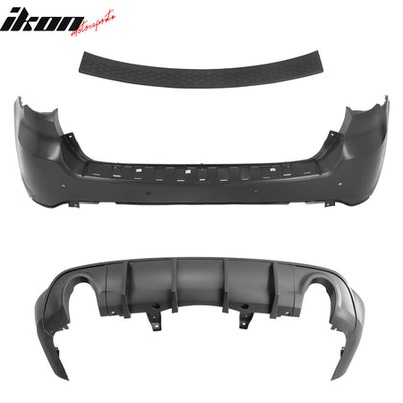 Fits 21-25 Dodge Durango Rear Bumper Cover Hellcat Style Conversion V1 Diffuser