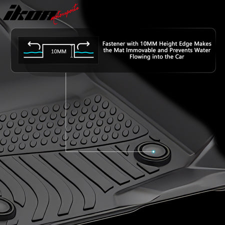 Fits 21-24 Ford Expedition Max W/2nd Row Bucket 7 Seats TPE 3D Floor Mats Liners