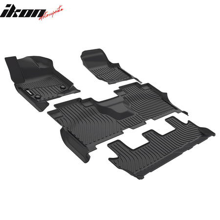 Fits 2021-2024 Ford Expedition Max All Weather 3D TPE Floor Mats Liners Carpets