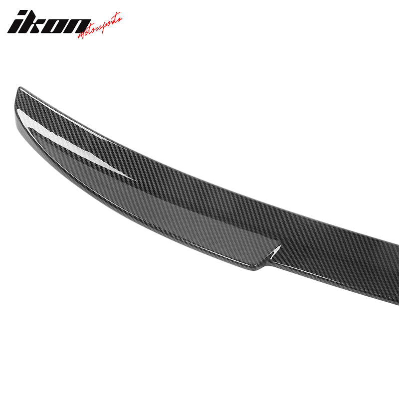 Fits 21-25 Ford Mustang Mach-E 4DR IKON Carbon Fiber Print MID Trunk Spoiler ABS