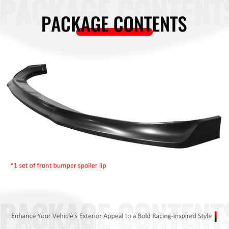 Fits 21-24 Honda Odyssey Unpainted Front Bumper Lip Lower Spoiler PU 3PCS Set