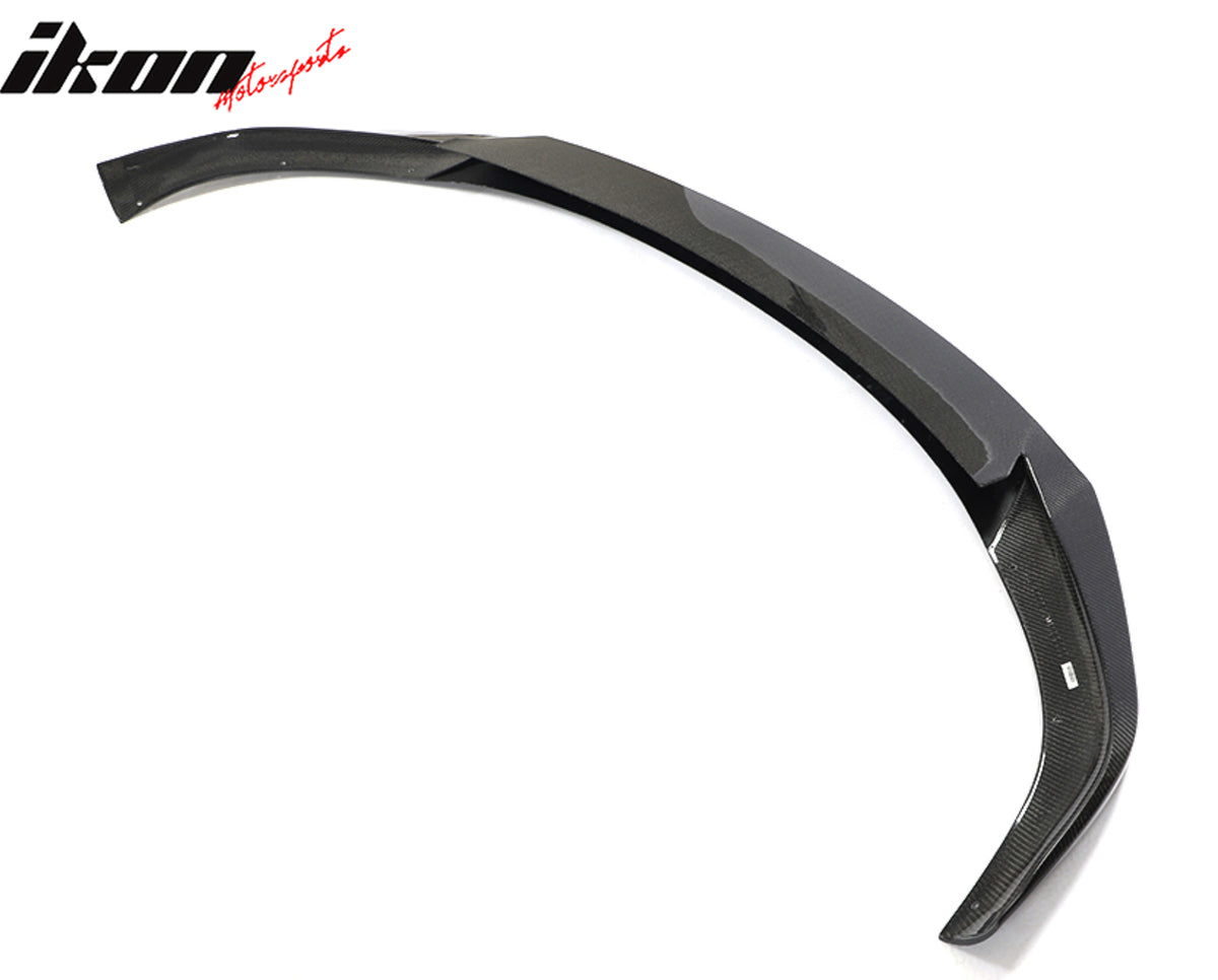 Fits 21-25 Tesla Model S Revozport Carbon Fiber Front Bumper Spoiler Gloss Black