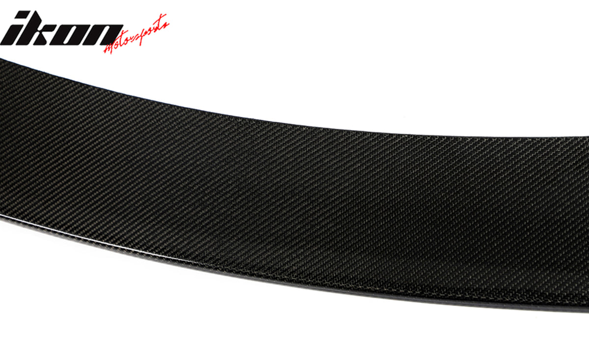 Fits 21-25 Tesla Model S Revozport Carbon Fiber Front Bumper Spoiler Gloss Black