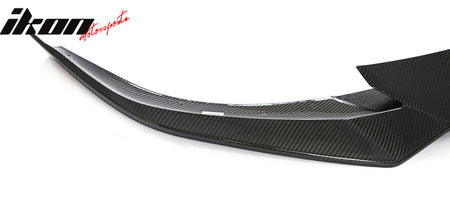 Fits 21-25 Tesla Model S Revozport Carbon Fiber Front Bumper Spoiler Gloss Black