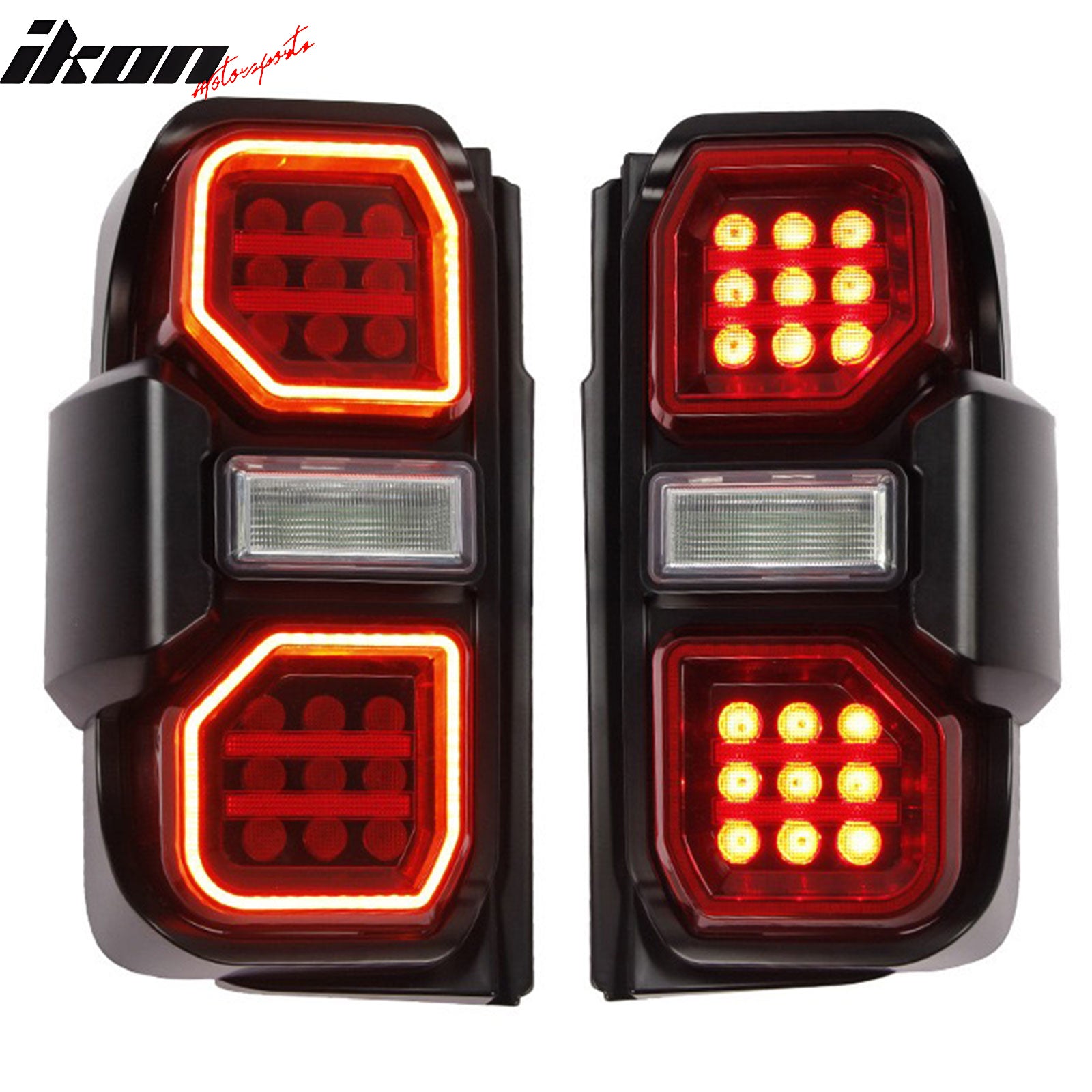 Fits 21-24 Ford Bronco 2/4 Door Red LED Tail Lights Rear Lamps Assembly Pair