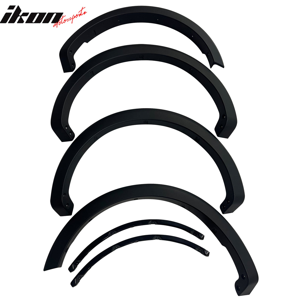2021 - 2024 Ford F - 150 Side Fender Flare Wheel Arch Cover Black PP 4PCSIkon Motorsports