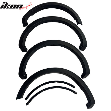 2021 - 2024 Ford F - 150 Side Fender Flare Wheel Arch Cover Black PP 4PCSIkon Motorsports
