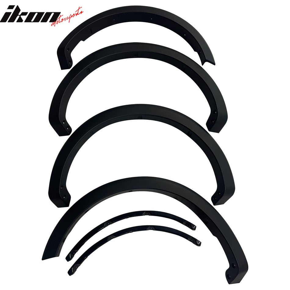 2021 - 2024 Ford F - 150 Side Fender Flare Wheel Arch Cover Black PP 4PCSIkon Motorsports
