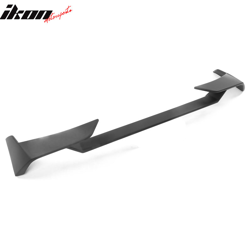 IKON MOTORSPORTS, Trunk Spoiler Compatible With 2021-2025 Ford Mustang Mach-E 4-Door, MID Rear Window Lip Spoiler Wing 3PCS Matte Black, 2022
