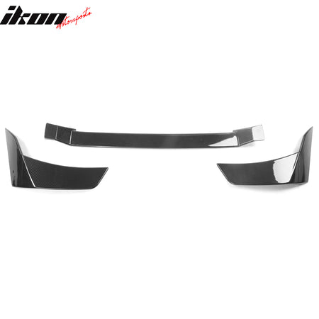 Fits 21-25 Ford Mustang Mach-E 3PCS Rear Trunk Spoiler ABS Carbon Fiber Print