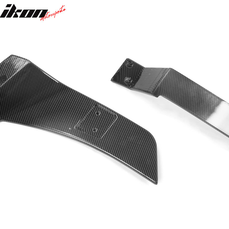 Fits 21-25 Ford Mustang Mach-E 3PCS Rear Trunk Spoiler ABS Carbon Fiber Print