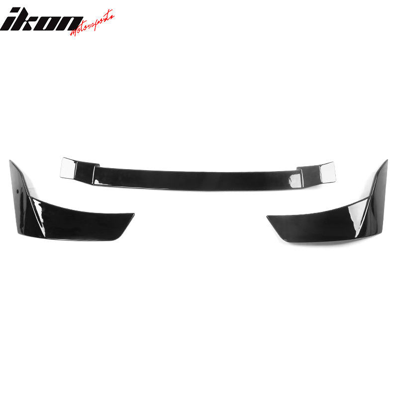 For 21-25 Ford Mustang Mach-E 4-Door Gloss Black MID Rear Trunk Spoiler ABS 3PCS