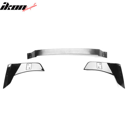 For 21-25 Ford Mustang Mach-E 4-Door Gloss Black MID Rear Trunk Spoiler ABS 3PCS