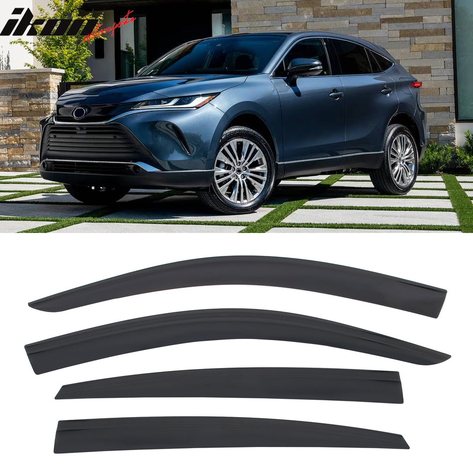 2021-2024 Toyota Venza Low Profile Style Tape-On Smoke Window Visors