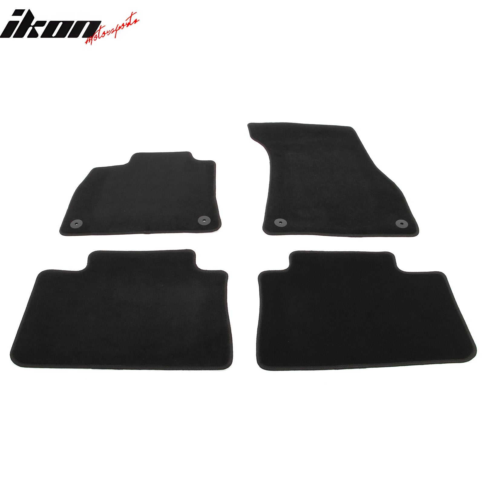 IKON MOTORSPORTS, Nylon Car Floor Mats Compatible with 2024-2025 Audi Q8 SQ8 e-tron Sportback 2021-2023 Audi e-tron Sportback, OE Fitment Style Black Driver Passenger Car Carpets, Front Rear 4PCS Set
