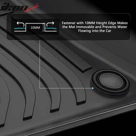 Fits 21-25 Audi e-tron/Q8/SQ8 Floor Mats TPE Carpets 3D All Weather Custom Liner