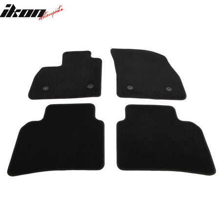 IKON MOTORSPORTS, Nylon Car Floor Mats Compatible with 2021-2025 Buick Envision, OE Fitment Style Black Driver Passenger Car Carpets, Front Rear 4PCS Full Set