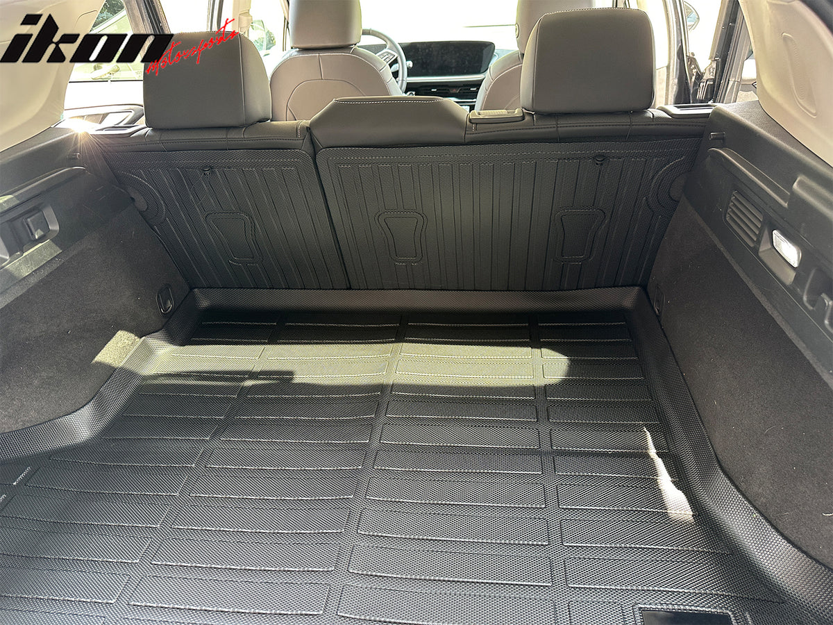 IKON MOTORSPORTS 3D TPE Backrest Mats, Compatible with 2021-2025 Buick Envision, All Weather Rear Seat Back Mat Cover Protector, Black