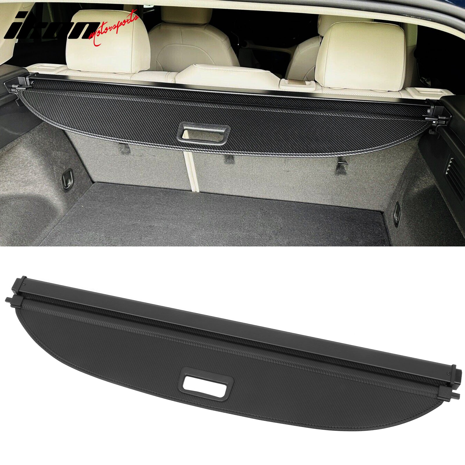 IKON MOTORSPORTS 2-in-1 Trunk Liner Set, Compatible with 2021-2025 Buick Envision, Storage Organized Cargo Cover & All-Weather Protection Waterproof Trunk Floor Mat