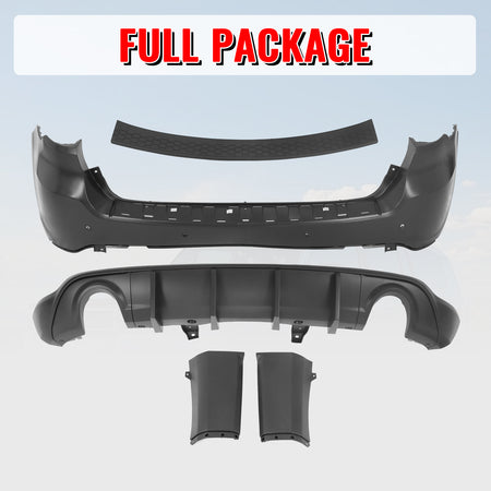 Fits 21-25 Dodge Durango Hellcat Rear Bumper Cover W/V1 Diffuser & Step Plate