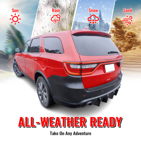 Fits 21-25 Dodge Durango Hellcat Rear Bumper Cover W/V1 Diffuser & Step Plate