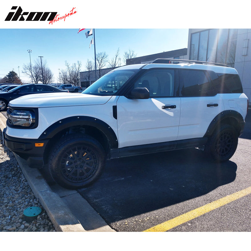 Fits 21-26 Ford Bronco Sport Pocket Style Fender Flares Black Textured PP 6PC