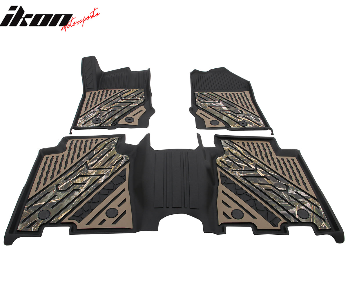 Fits 21-25 Ford Bronco 4DR TPE Floor Mats All Weather Liners Black w/ Camouflage