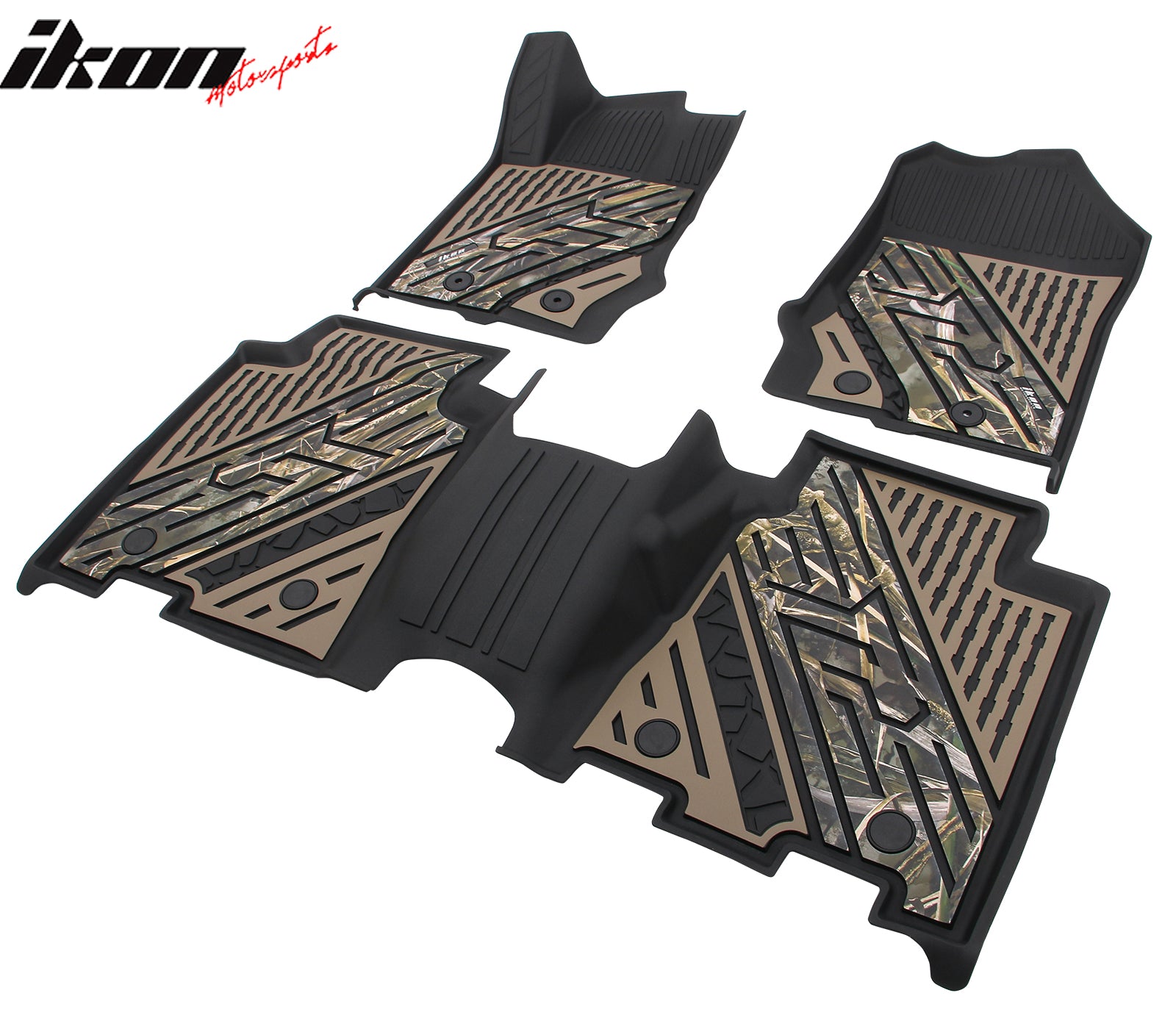 Fits 21-25 Ford Bronco 4DR TPE Floor Mats All Weather Liners Black w/ Camouflage