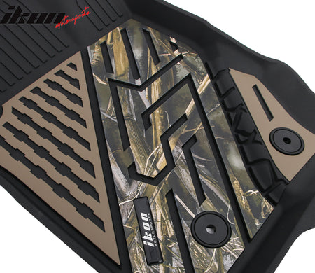 Fits 21-25 Ford Bronco 4DR TPE Floor Mats All Weather Liners Black w/ Camouflage