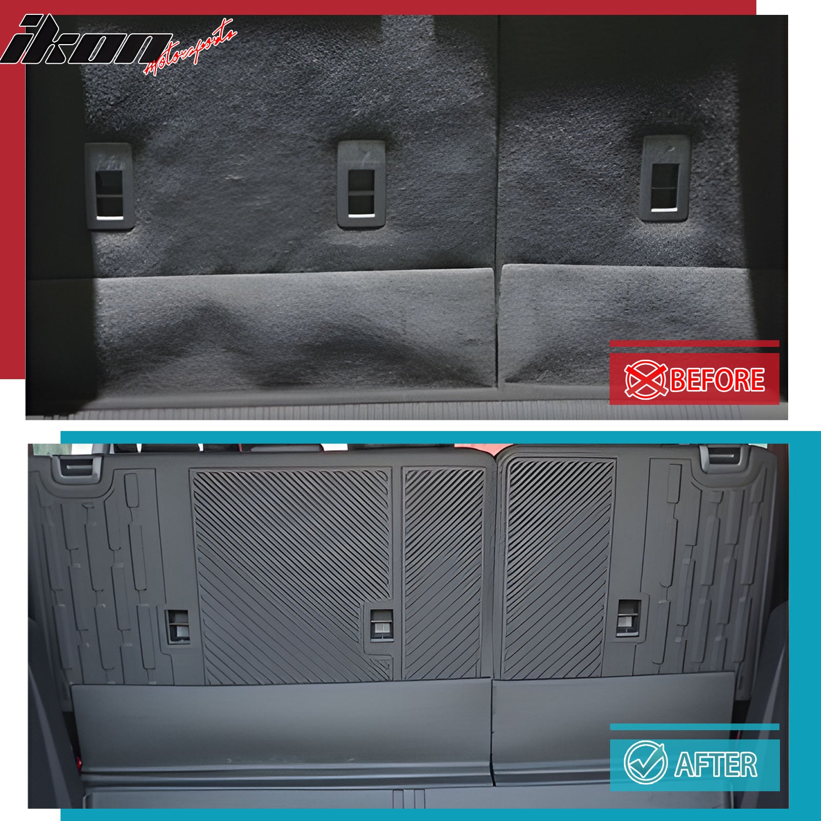 Fits 21-26 Ford Bronco 4-Door Rear Seat Protector Backrest Cover Mat Black TPE