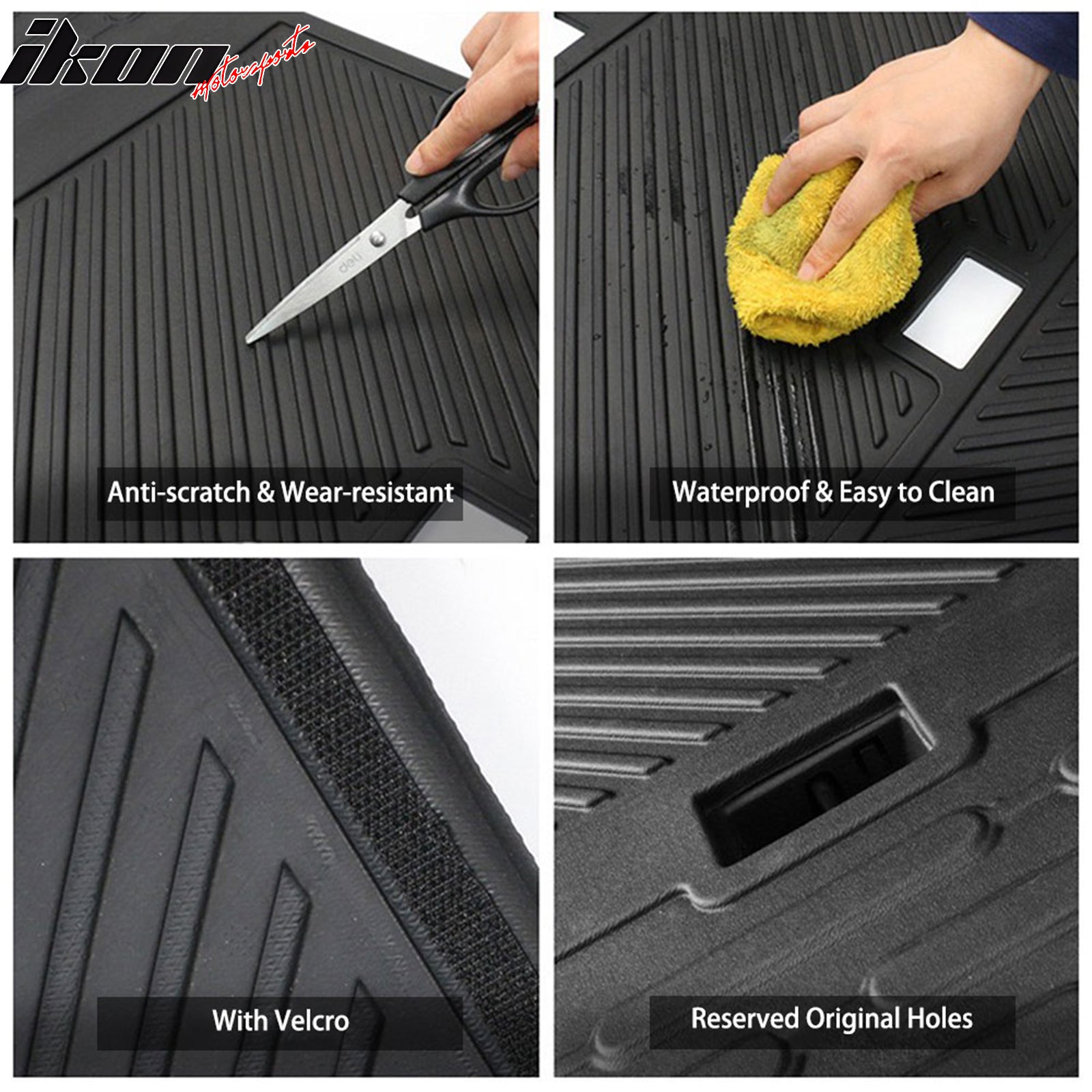 Fits 21-26 Ford Bronco 4-Door Rear Seat Protector Backrest Cover Mat Black TPE