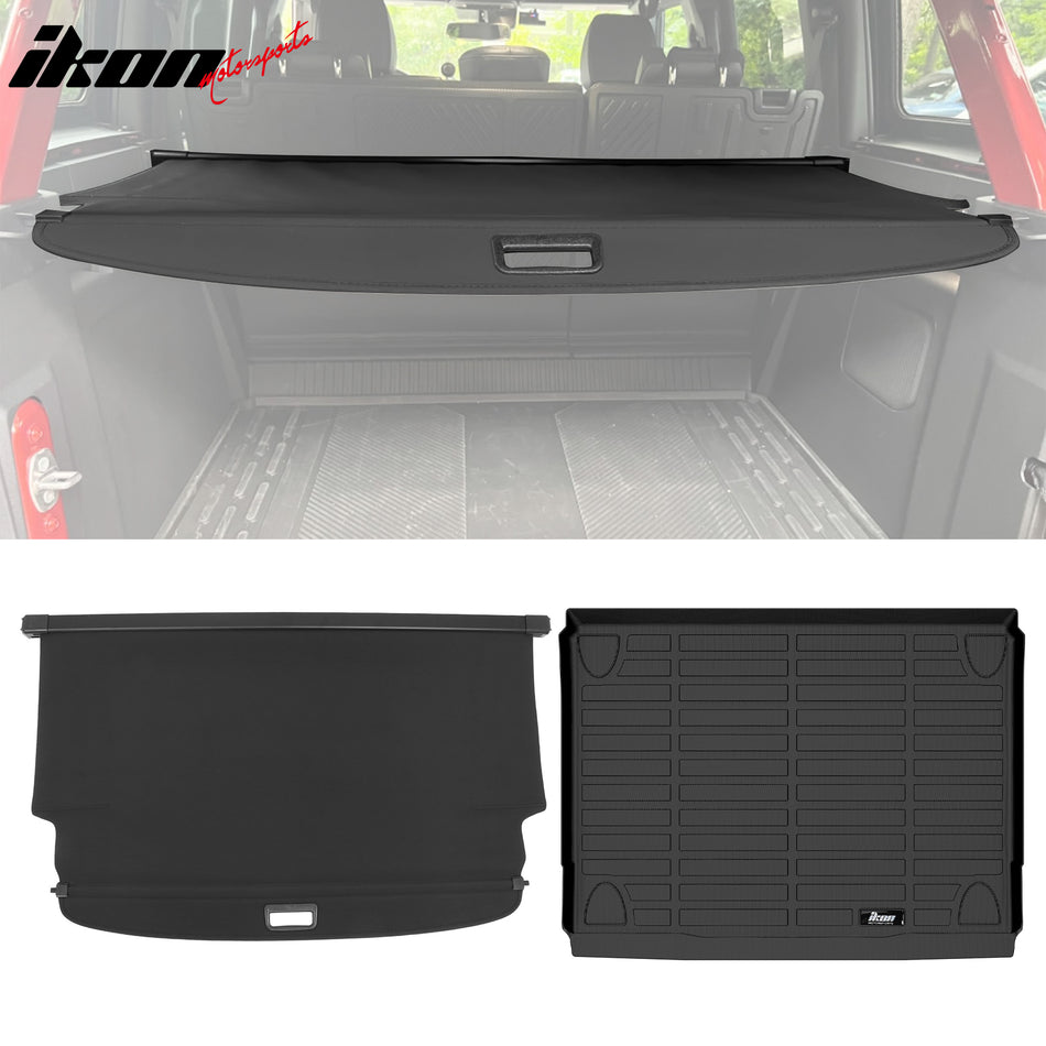 2021-2026 Ford Bronco 3D Trunk Mat Cargo Liner + Cargo Cover TPE