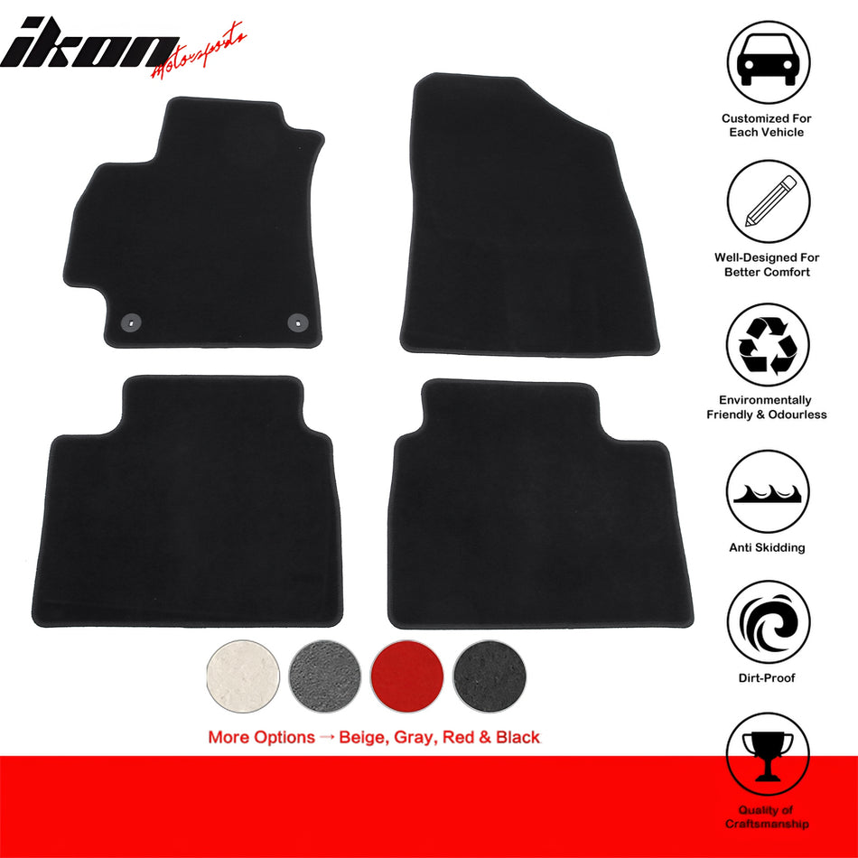 2021-2025 Hyundai Elantra OE Style Black Floor Mats Carpets Nylon 4PCS