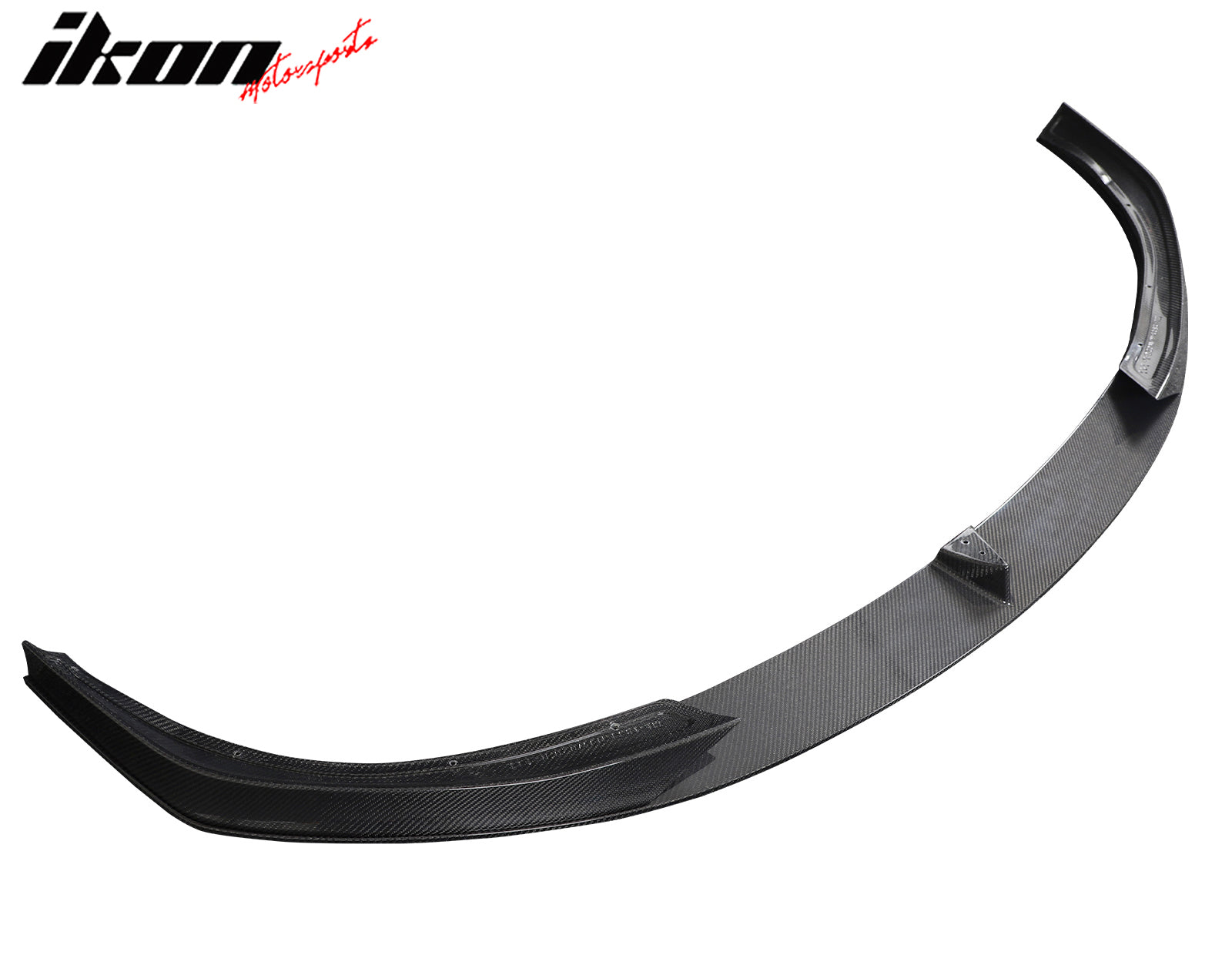 Fit 21-25 Tesla Model S V Style Gloss Black Carbon Fiber CF Front Bumper Lip 3PC